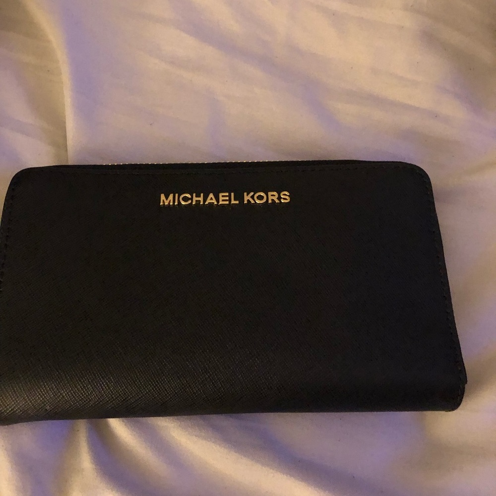 Black and gold wallet Michael Kors